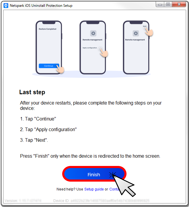 Setting Up the Uninstall prevention for iOS