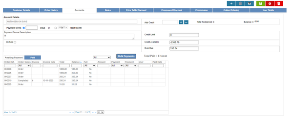 Overview Of Customer Profile Accounts Page