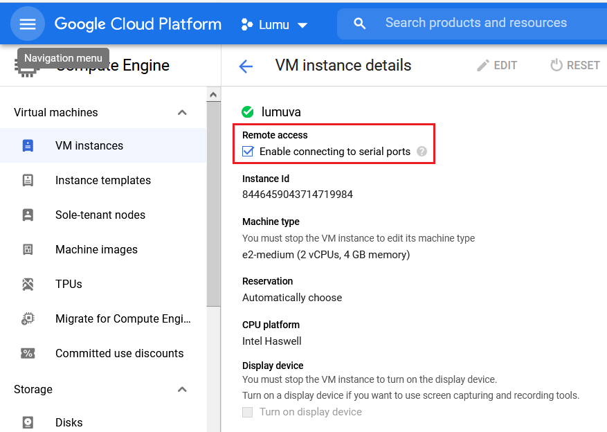 Enabling remote access