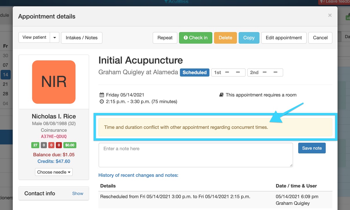 Dealing with errors on the calendar