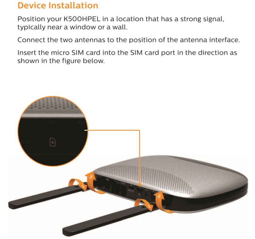 How to install the SIM card for the Moxee Talk.