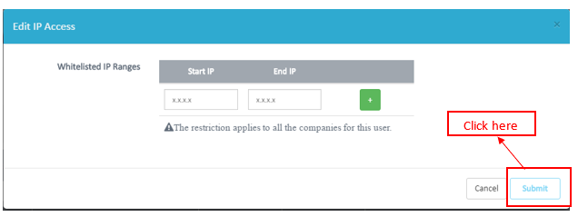 How to set Restriction for IP Access on users.
