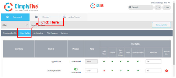 How to set Restriction for IP Access on users.