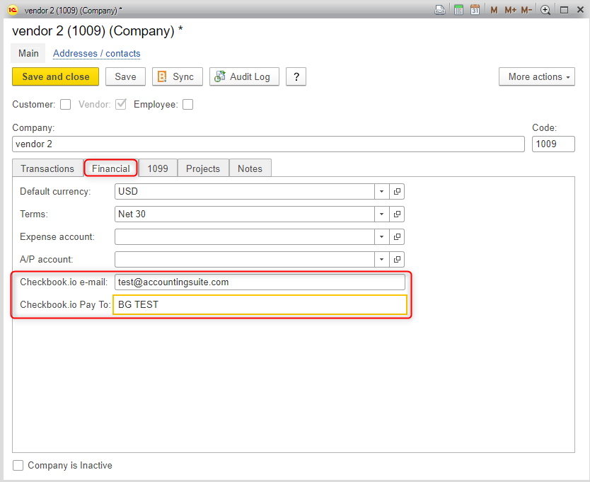 Checkbook.io Integration with AccountingSuite™