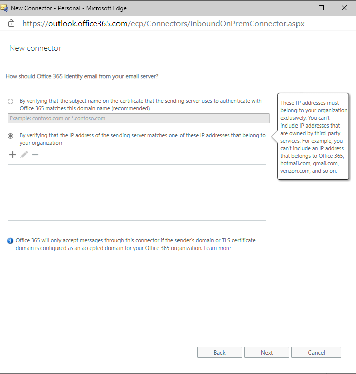 Identify connector A