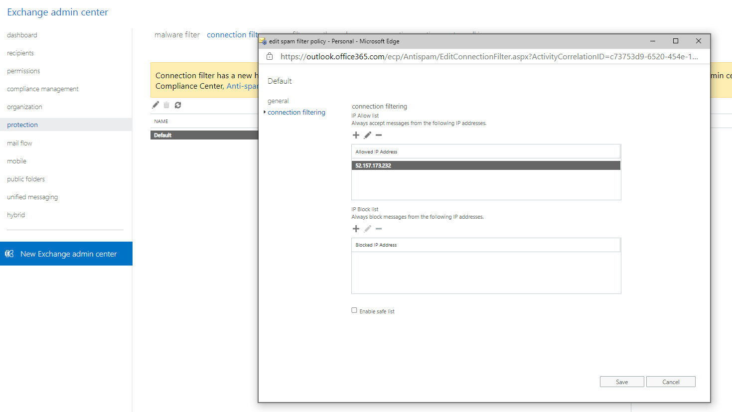 Allowed IP Address List