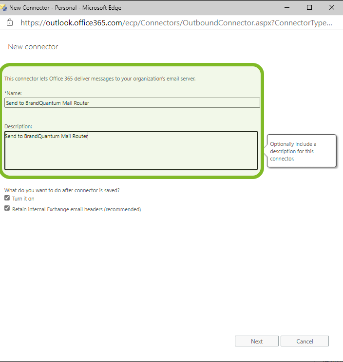 Connector B description