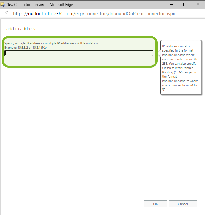 Connector A identifier IP address