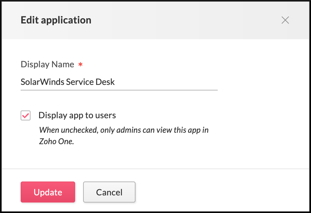 Displaying SolarWinds Service Desk to all users