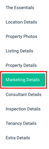 Marketing Details Example