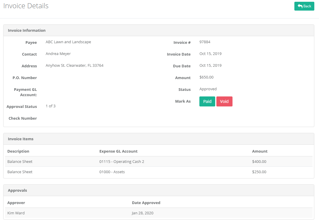 Configure AP Invoicing For Portals TOPS ONE Customers