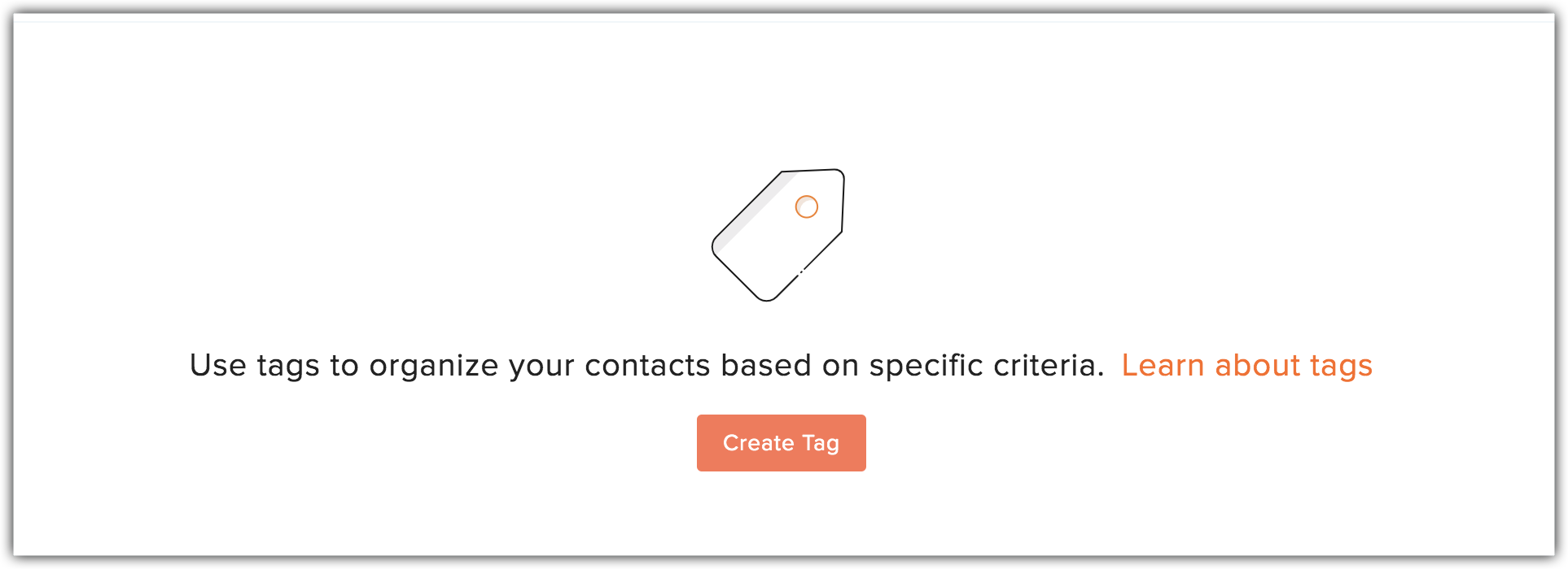 create contact tag button