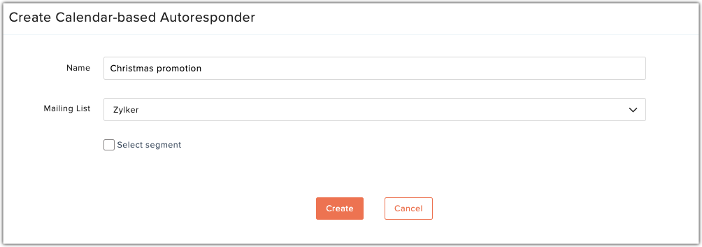 Create calendar autoresponder