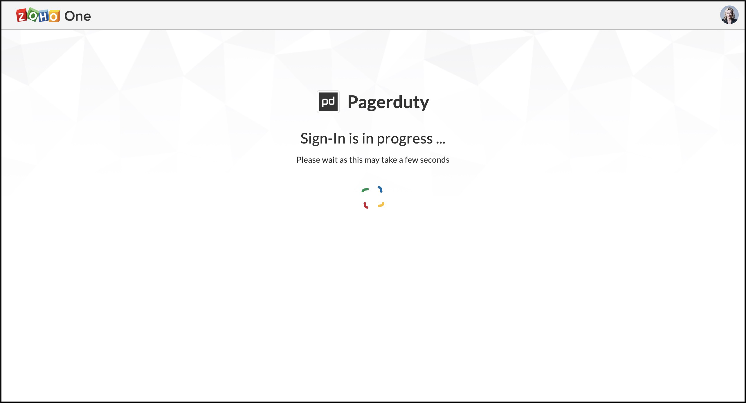 Signing in from Zoho One to PagerDuty using SSO