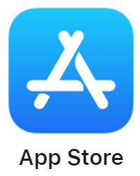 A blue square with white logoDescription automatically generated