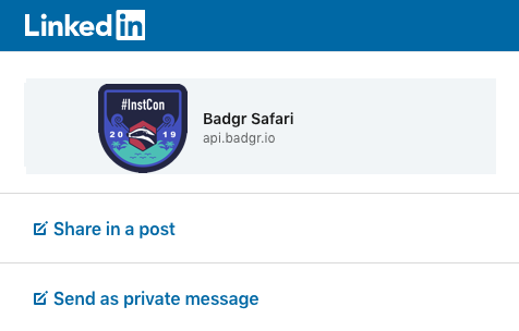 share badge