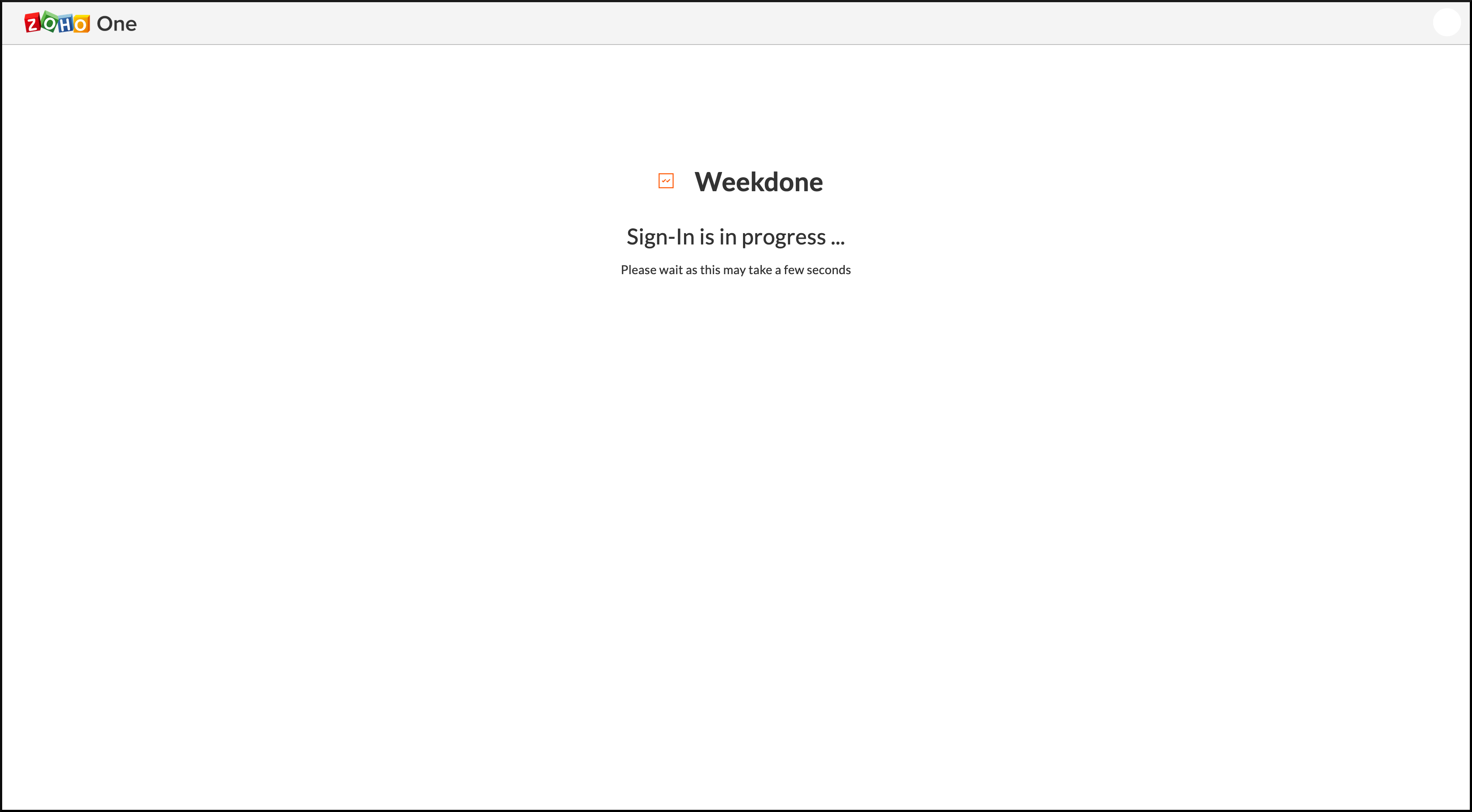 Signing in to Weekdone with SSO