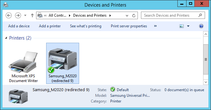 How are printers supported in and RX420(RDP)?