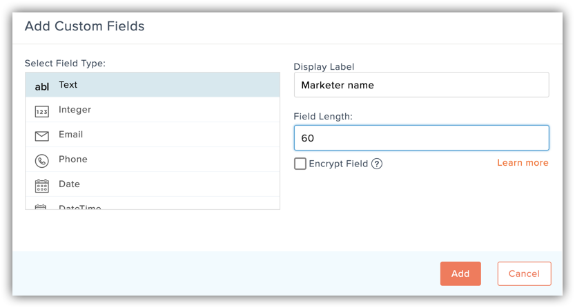 custom fields