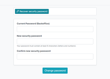 How do I set up my security password?