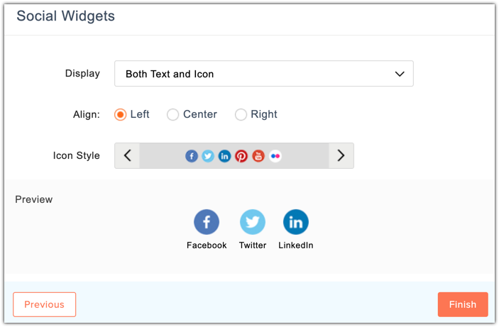 Social widgets