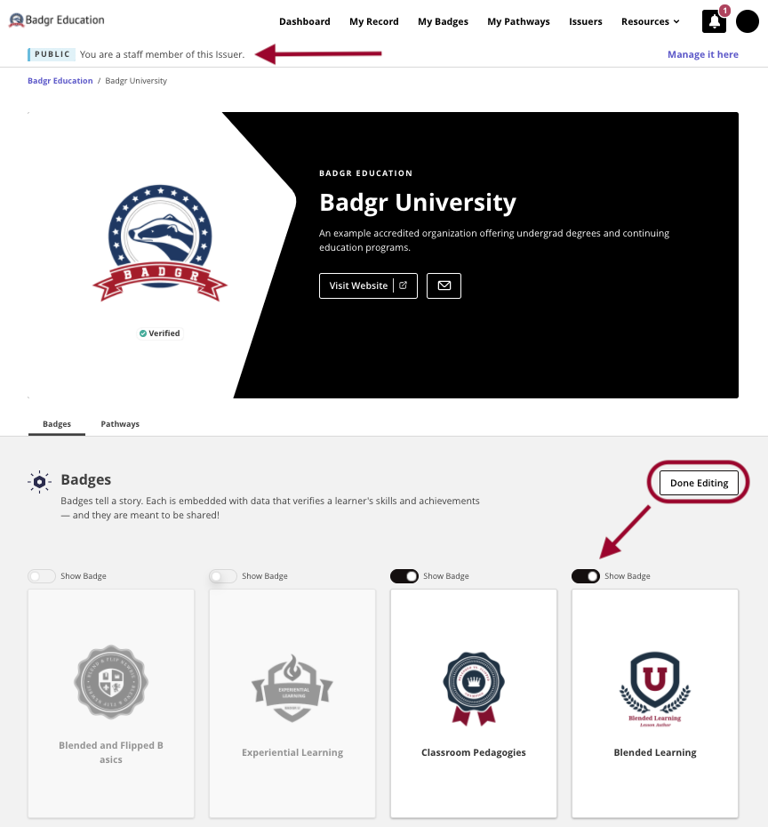 public issuer page