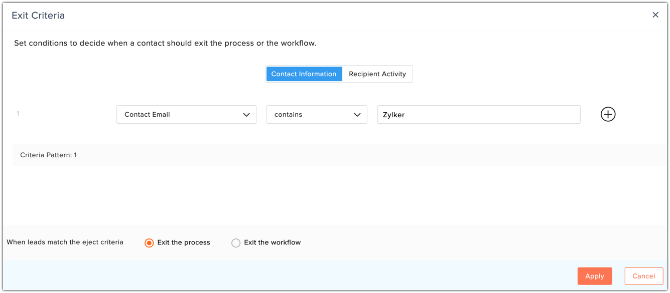 State exit criteria