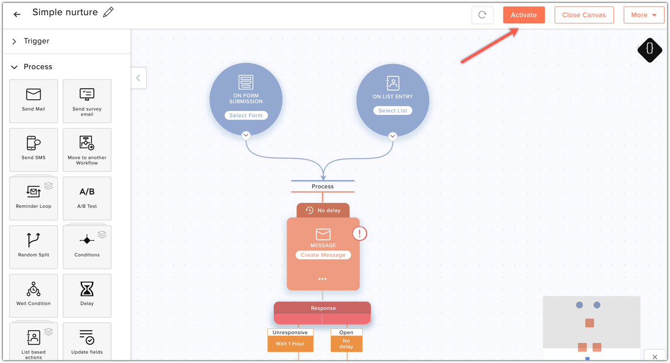 Activate workflow