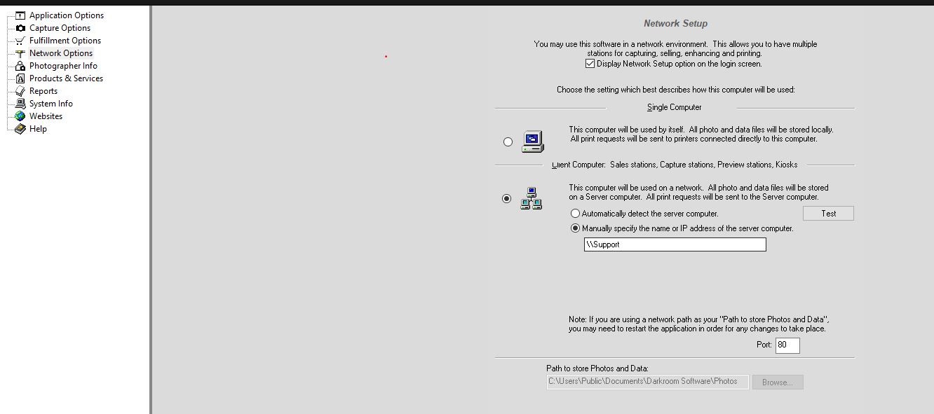 How to setup Server/Client Network using Darkroom Pro & Core