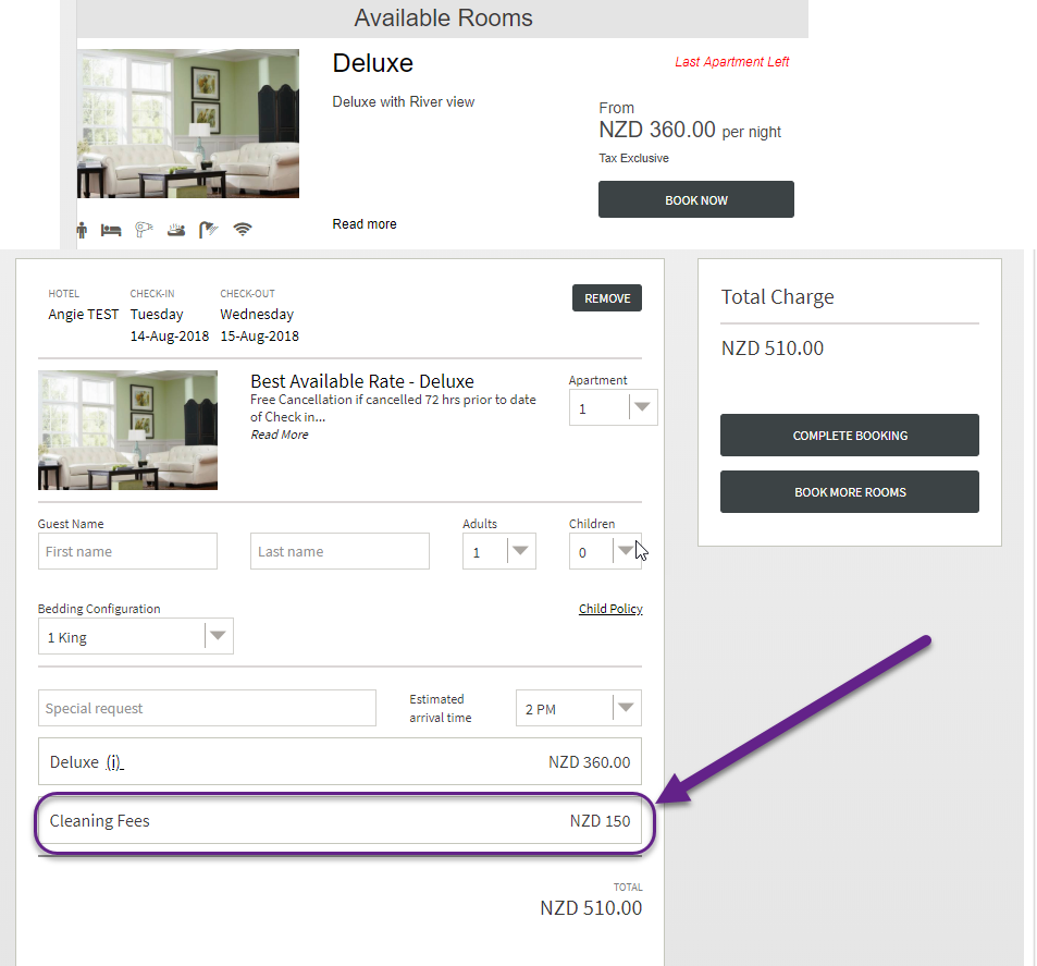 What is the Room Level Cleaning Fees?