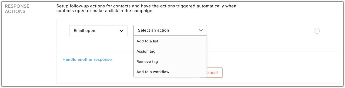 Select actions