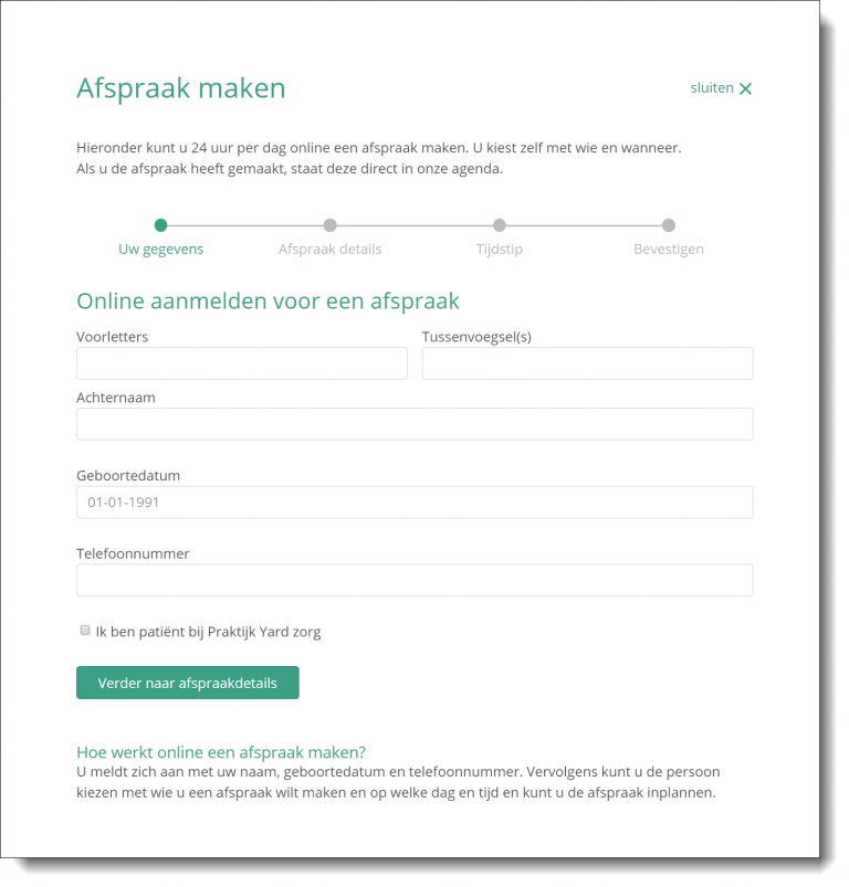 module-online-afspraak-maken-instellen-op-zorgverleners-website