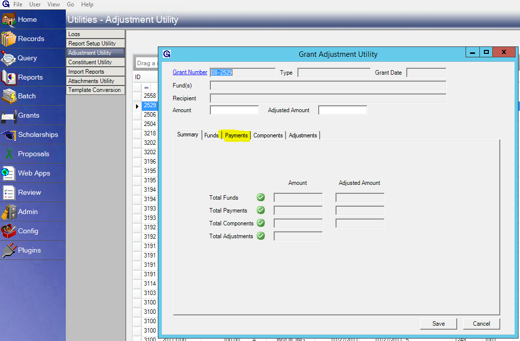 How to Change Grant Payments in GE