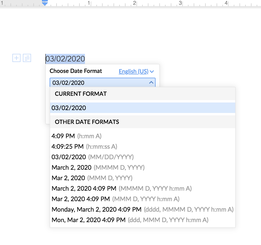 How to insert current date and time in my document 