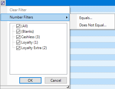 Realtime Filters
Number Filters