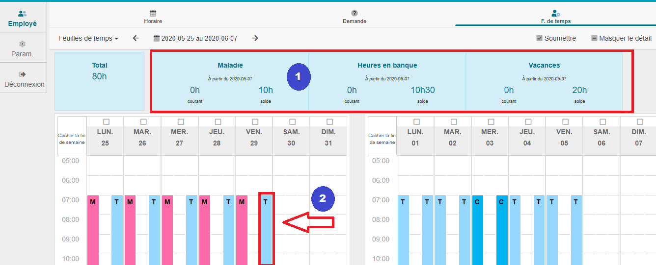 banque horaire