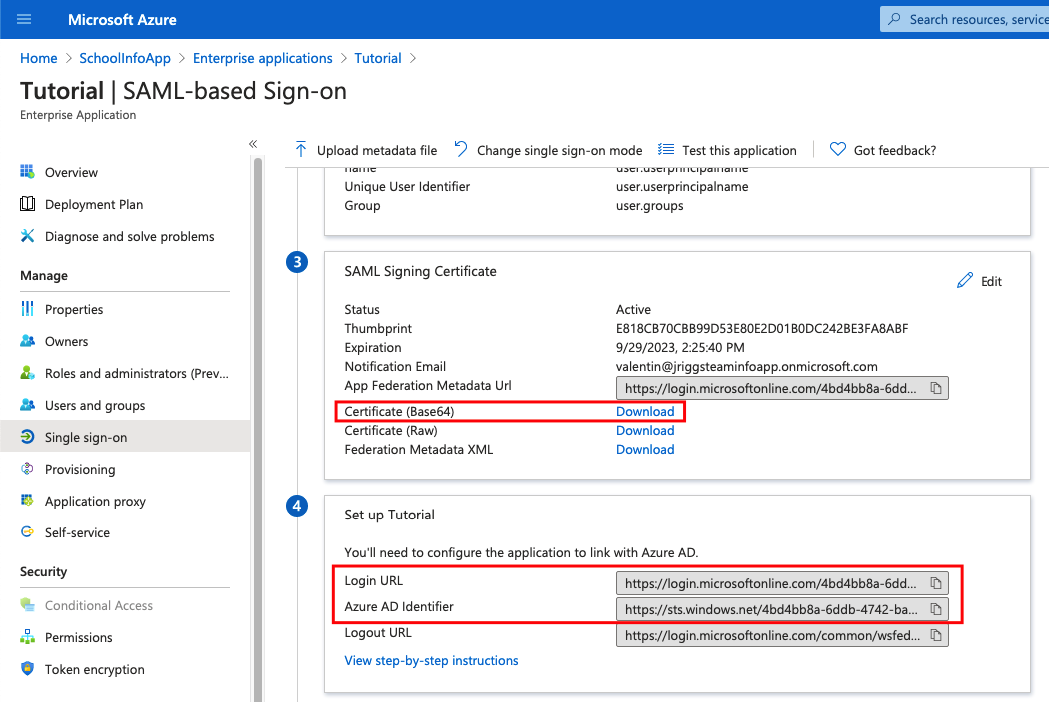 Configure Saml Based Sso Using Azure Active Directory 4754