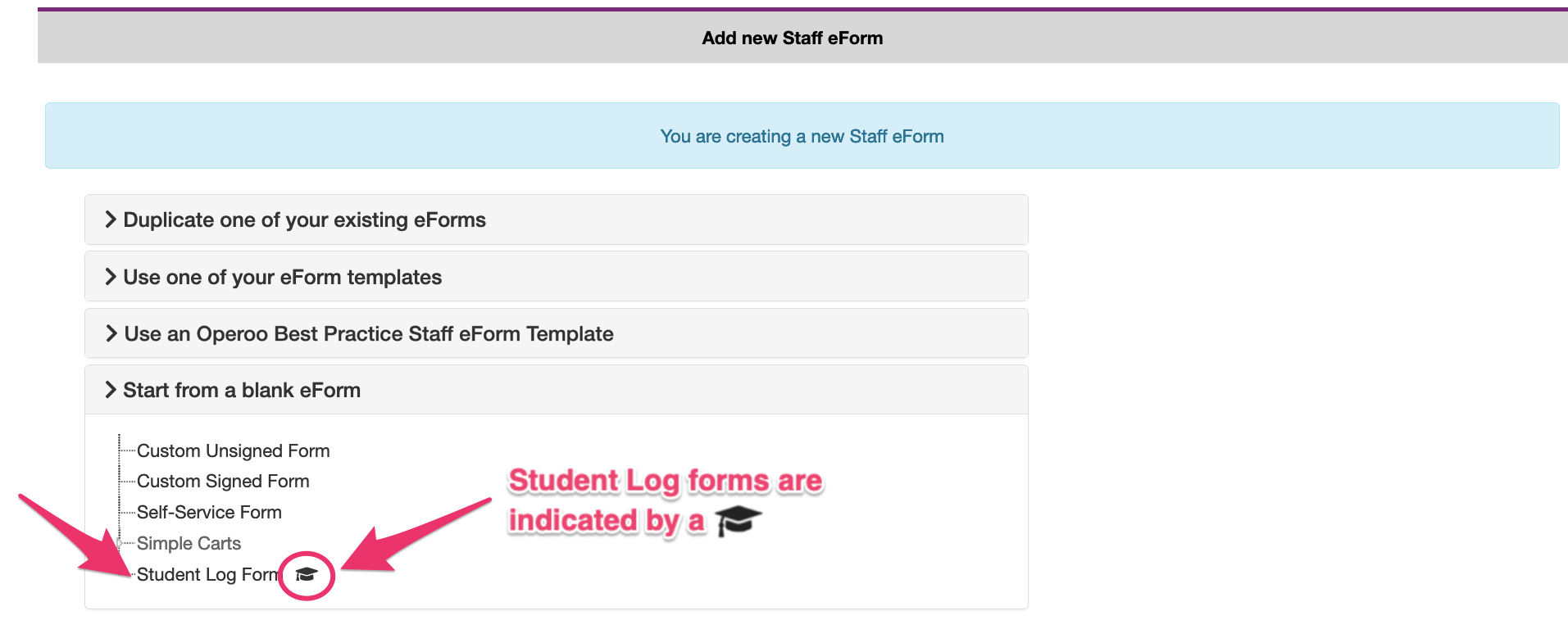 eForms  Student Services