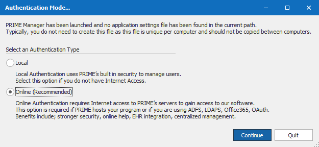 Remove Online Authentication Mode