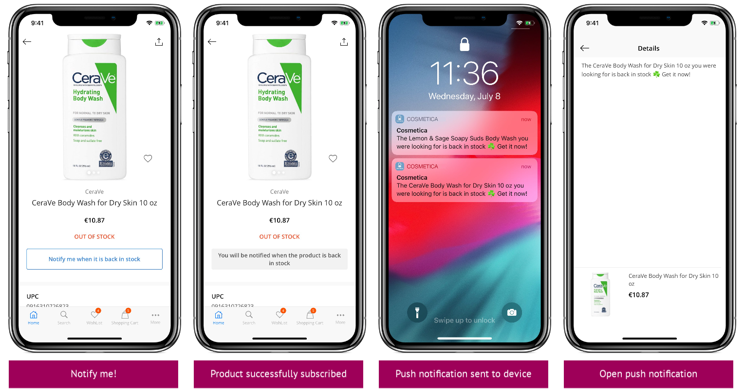 How to enable backinstock push notifications?