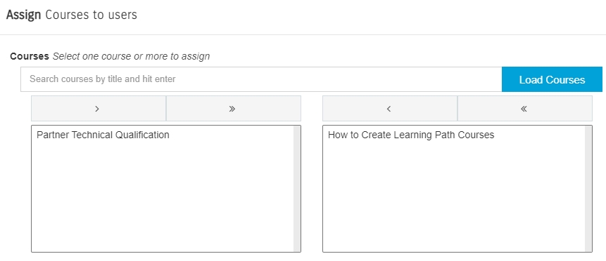 Select Learning Path course