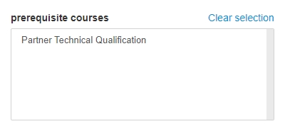 Prerequisite courses