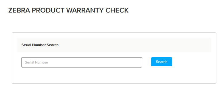 How do I check the warranty on my Zebra