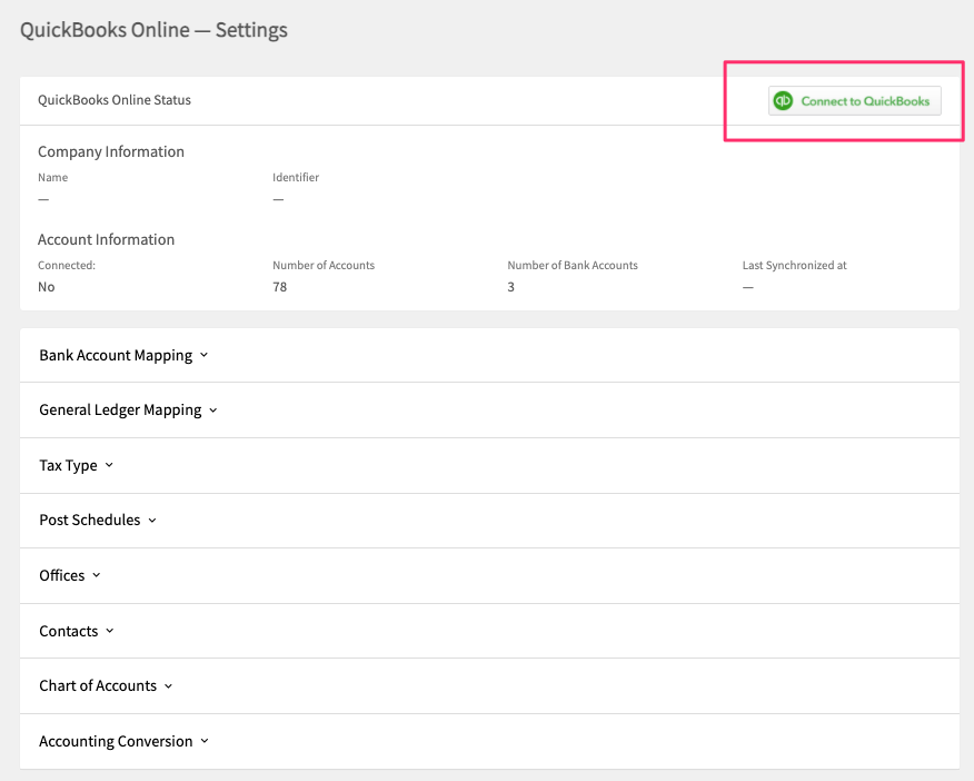 Connect to QuickBooks Online