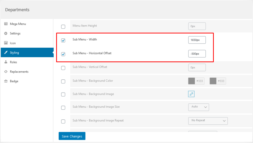 Mega Menu Drop Downs wider than page and adding scroll bars