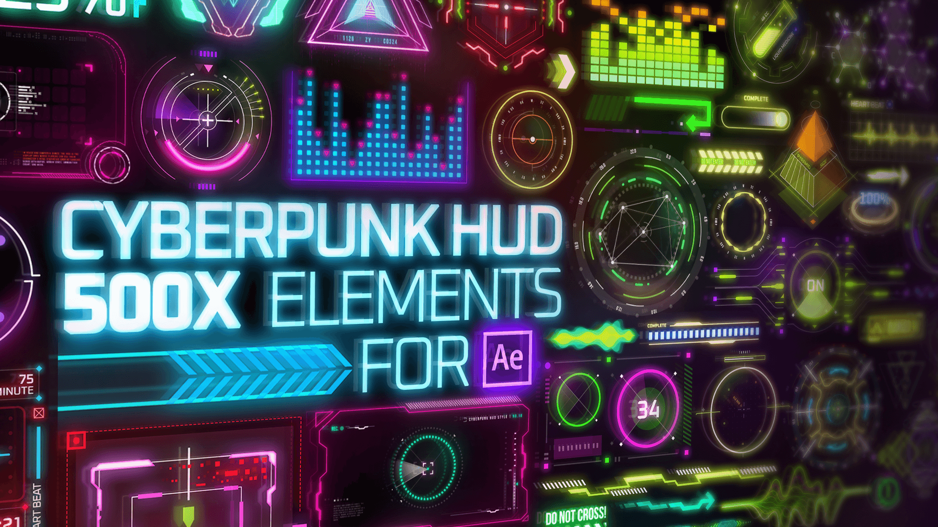 Cyberpunk hud elements for after effects torrent фото 3