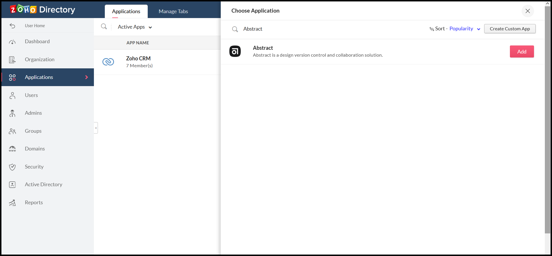 Abstract in Zoho Directory