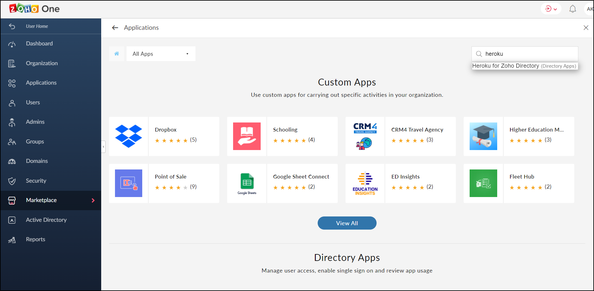 Heroku - Zoho One Marketplace