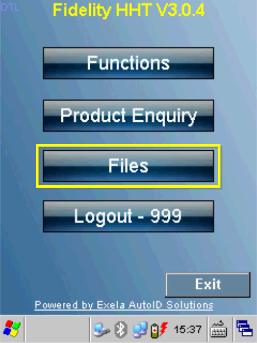 Main Menu - Touch Files