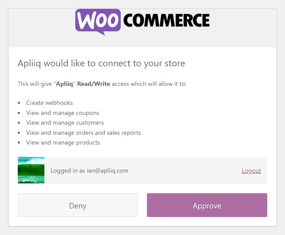 Integrating WooCommerce Store with Print-on-Demand Apliiq Account